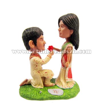Wedding Indian Couple Bobbleheads Custom