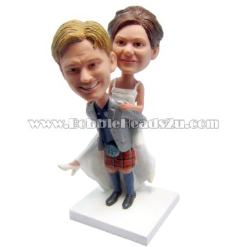 Wedding British Couple Bobbleheads Custom